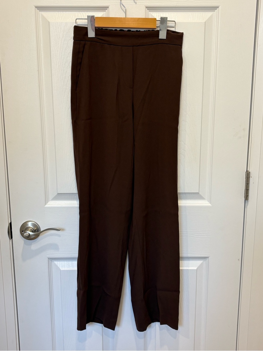 Babaton Wide-Leg Pants in Dark Brown #1087
